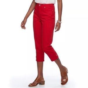 Gloria Vanderbilt Amanda Capri Sz 6p Color: Red